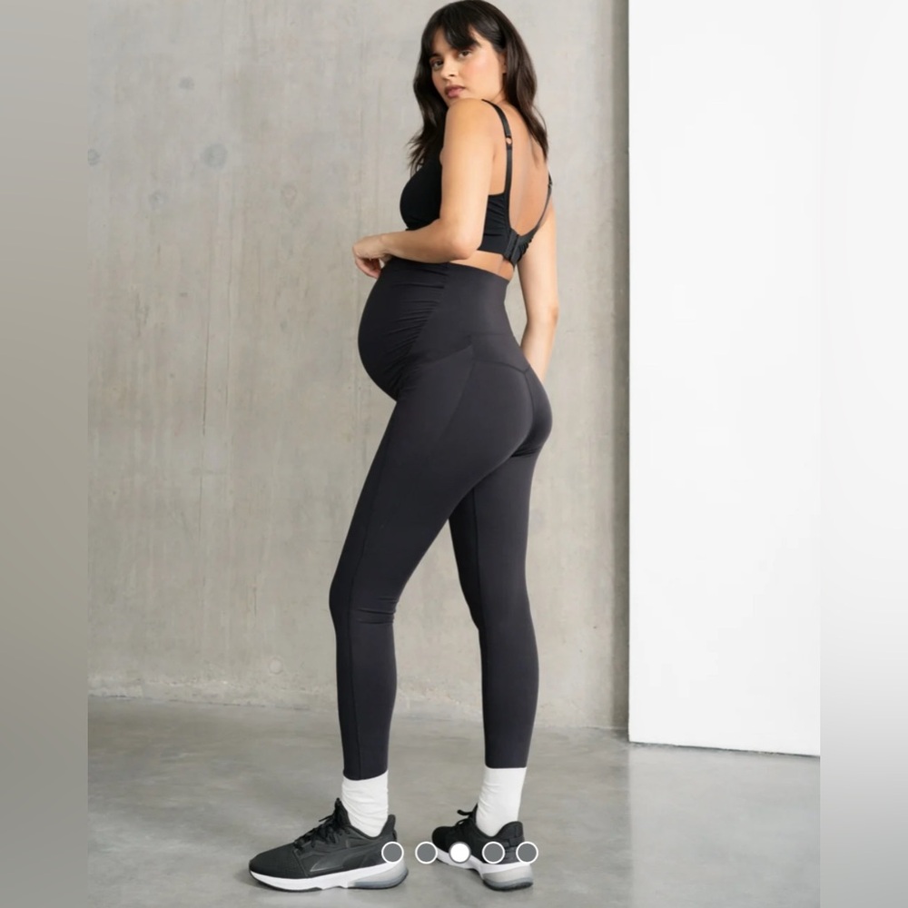 Seraphine | Yelena Black Sporty Support Maternity Leggings | Size S